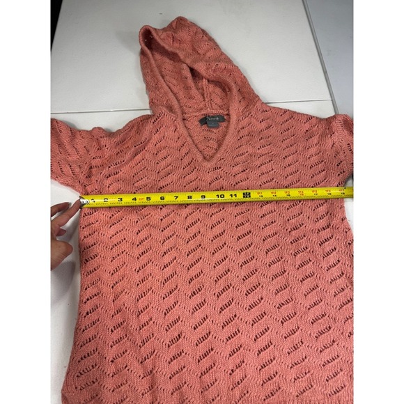 Naturale Reflections Women's Knit Hooded Sweater Salmon Orange S - Picture 4 of 6